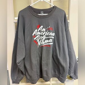 Pawz “An American Dog Mama” Graphic Crewneck Sweatshirt